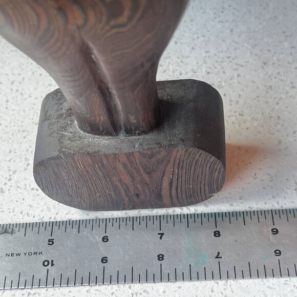 Handcrafted Wooden Abstract Female Figure Sculpture Vintage 13” T - Picture 8 of 14